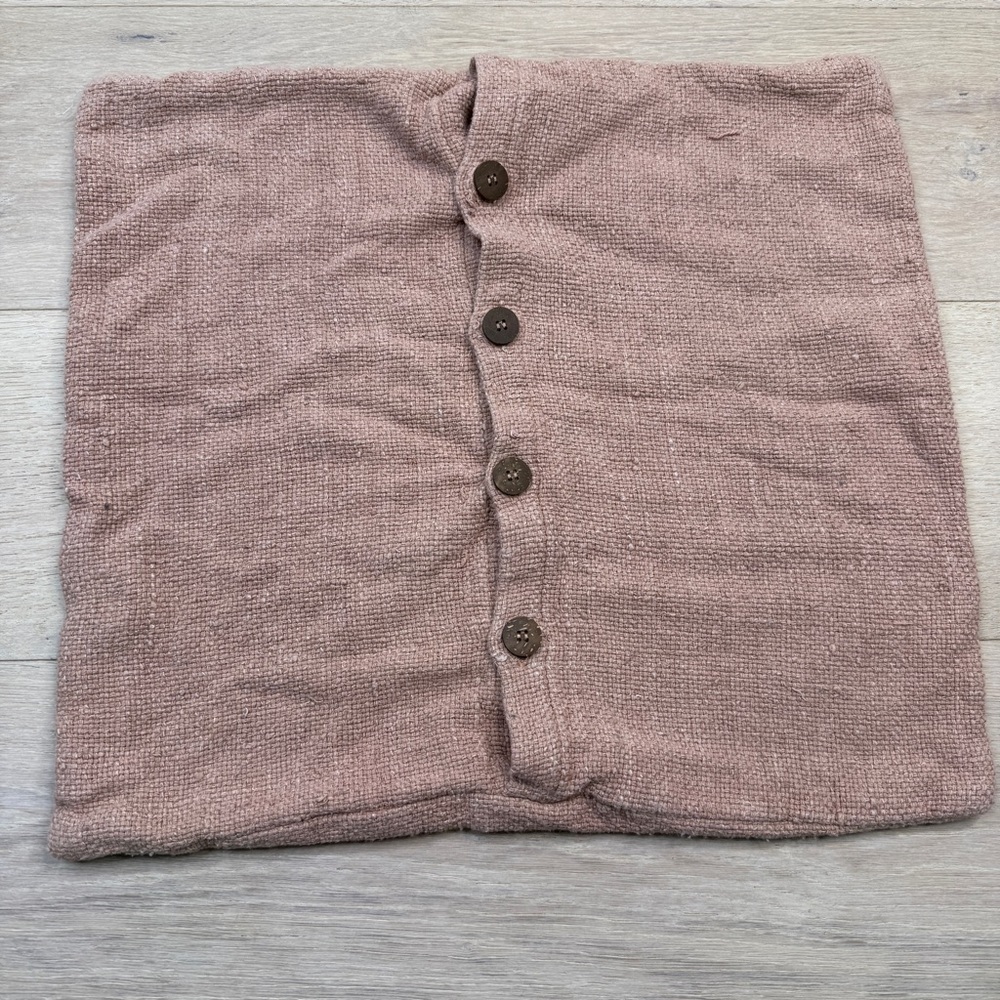 West Elm Blush Knit Textile Pillow Cover